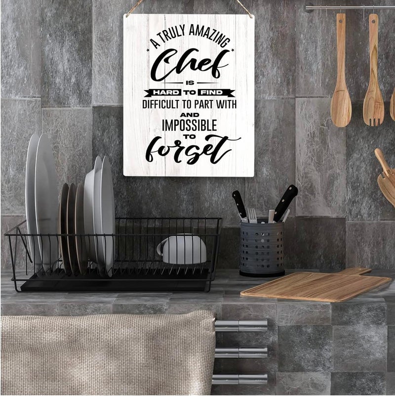 YCYD Chef's Wooden Hanging Sign - Truly Amazing Chef Gifts for Him, Her & Culinary Students - 8 x 10 Inches - Image 4